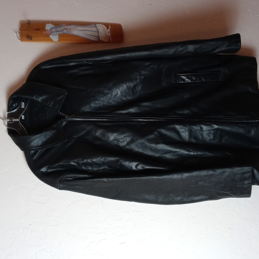 Alfani Genuine Leather Pea Coat
